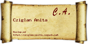 Cziglan Anita névjegykártya